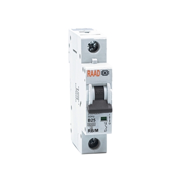 Raad AC Miniature Circuit Breaker Model RB/M-1P B25A-6kA