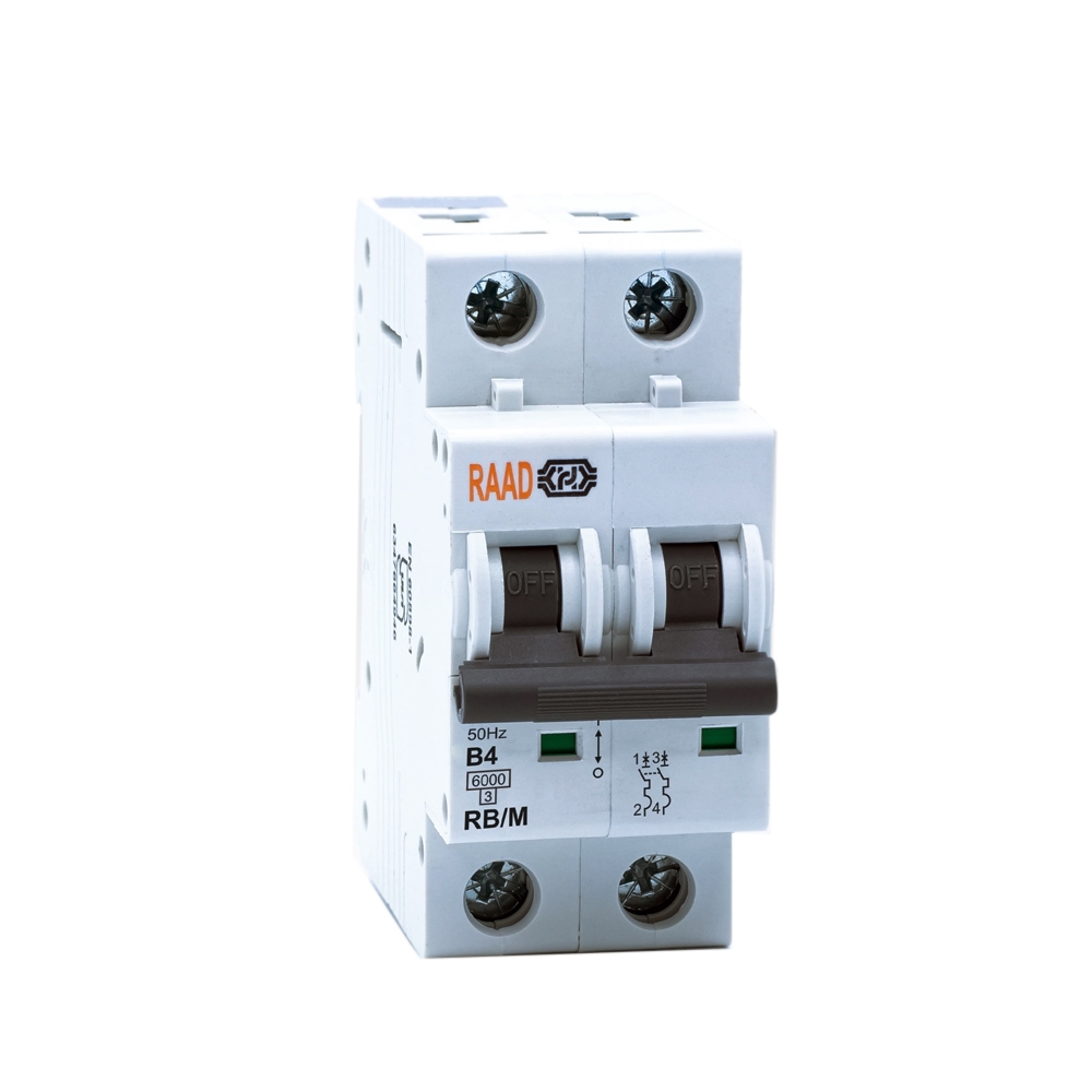 Raad AC Miniature Circuit Breaker Model RB/M-2P B4A-6kA