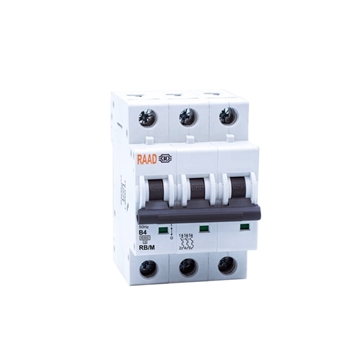 Raad AC Miniature Circuit Breaker Model RB/M-3P B4A-6kA
