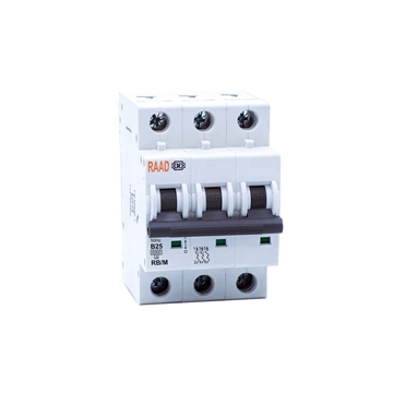 Raad AC Miniature Circuit Breaker Model RB/M-3P B25A-6kA