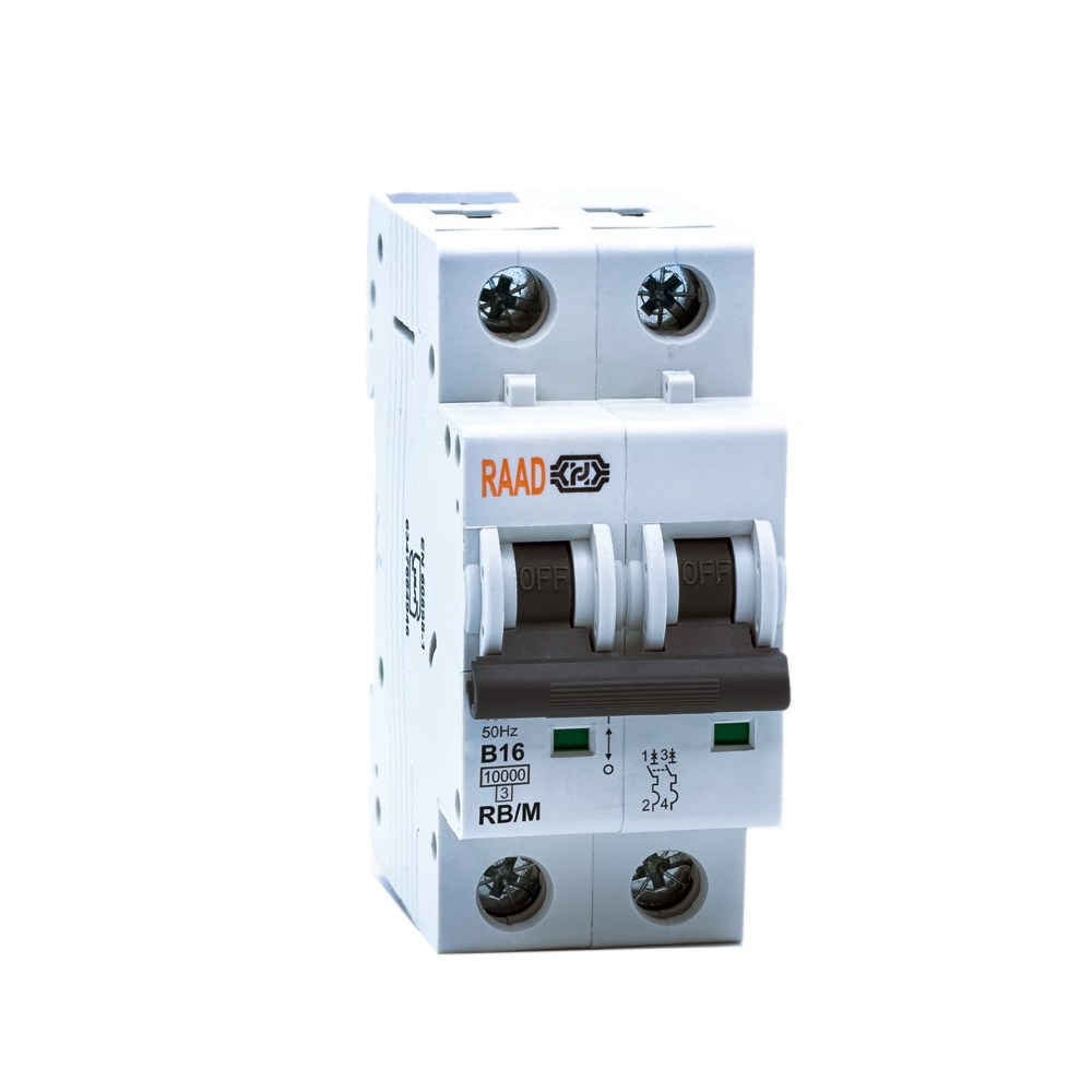 Raad AC Miniature Circuit Breaker Model RB/M-2P B16A-10kA