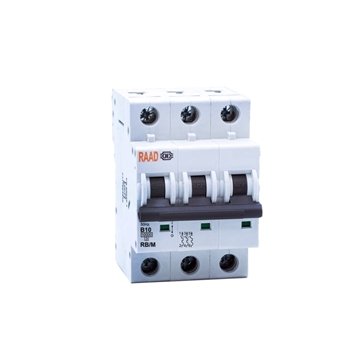 Raad AC Miniature Circuit Breaker Model RB/M-3P B10A-10kA