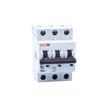 Raad AC Miniature Circuit Breaker Model RB/M-3P B16A-10kA