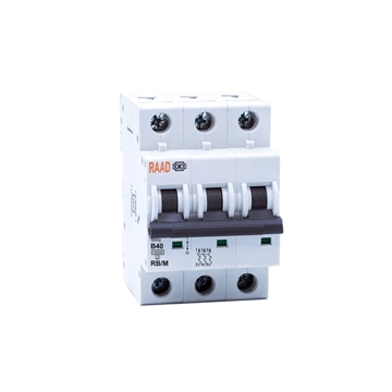 Raad AC Miniature Circuit Breaker Model RB/M-3P B40A-10kA