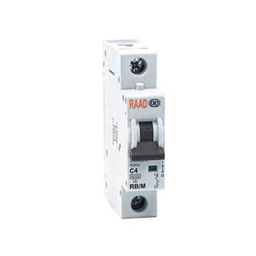 Raad AC Miniature Circuit Breaker Model RB/M-1P C4A-6kA