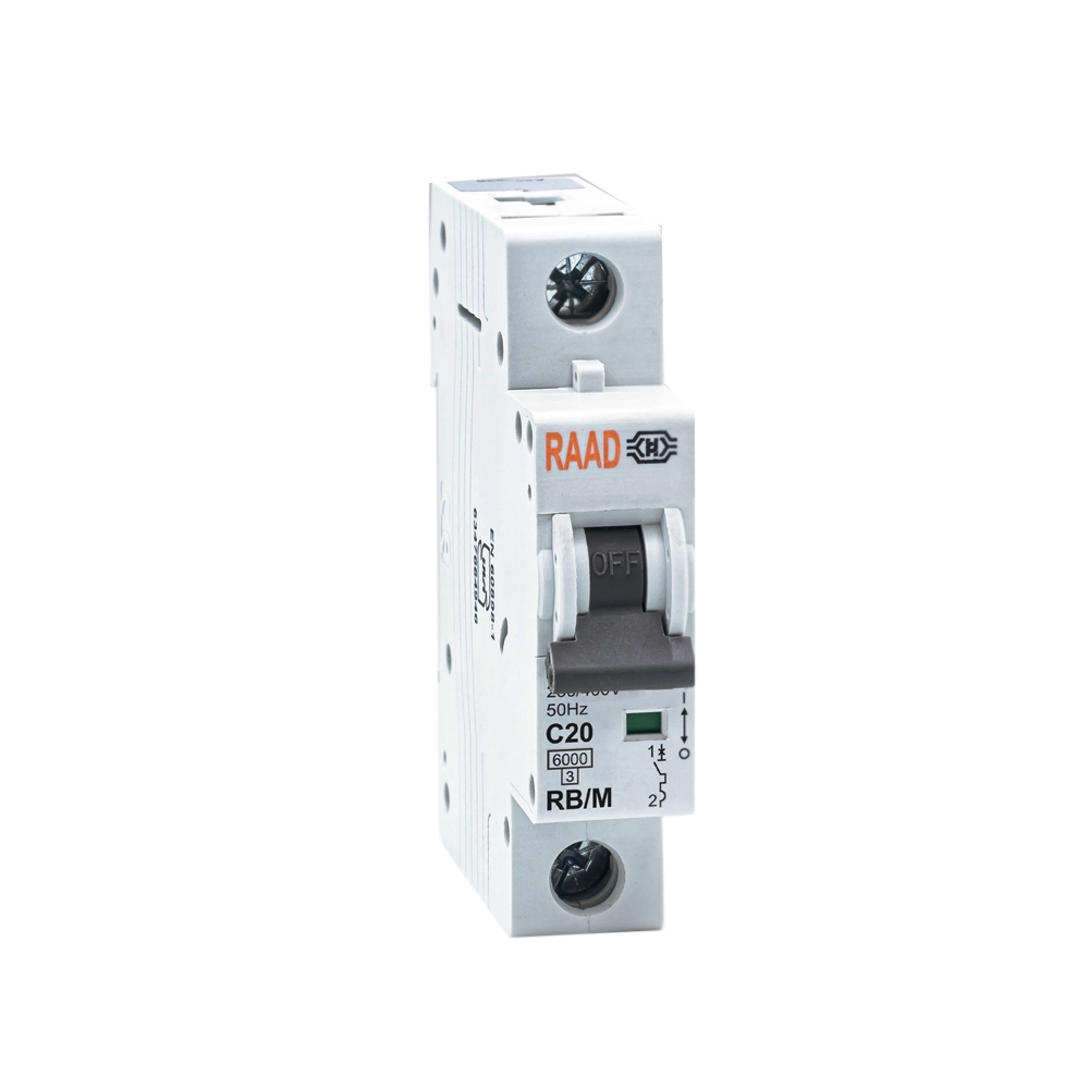 Raad AC Miniature Circuit Breaker Model RB/M-1P C20A-6kA