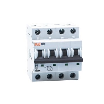 Raad AC Miniature Circuit Breaker Model RB/M-4P C16A-6kA