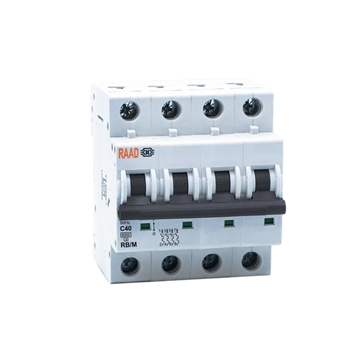 Raad AC Miniature Circuit Breaker Model RB/M-4P C40A-6kA