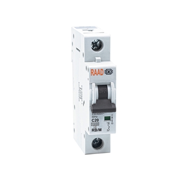 Raad AC Miniature Circuit Breaker Model RB/M-1P C20A-10kA