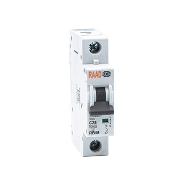 Raad AC Miniature Circuit Breaker Model RB/M-1P C25A-10kA