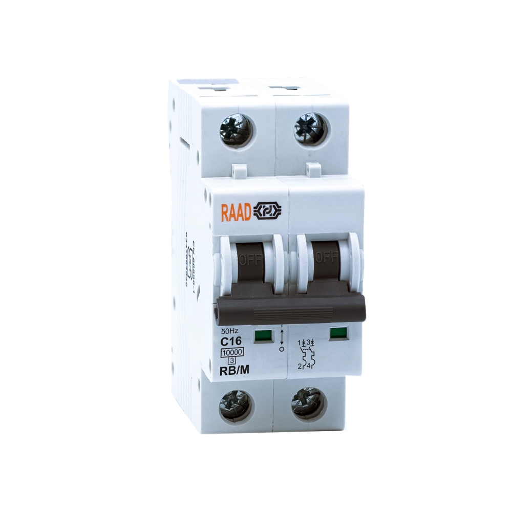 Raad AC Miniature Circuit Breaker Model RB/M-2P C16A-10kA