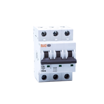 Raad AC Miniature Circuit Breaker Model RB/M-3P C40A-10kA