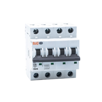 Raad AC Miniature Circuit Breaker Model RB/M-4P C50A-10kA