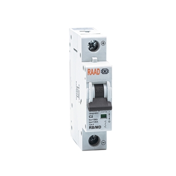 Raad DC Miniature Circuit Breaker Model RB/MD-1P C2A-10kA