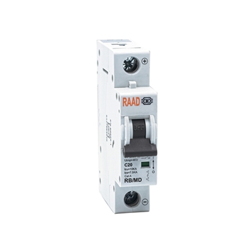 Raad DC Miniature Circuit Breaker Model RB/MD-1P C20A-10kA