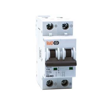 Raad DC Miniature Circuit Breaker Model RB/MD-2P C16A-10kA