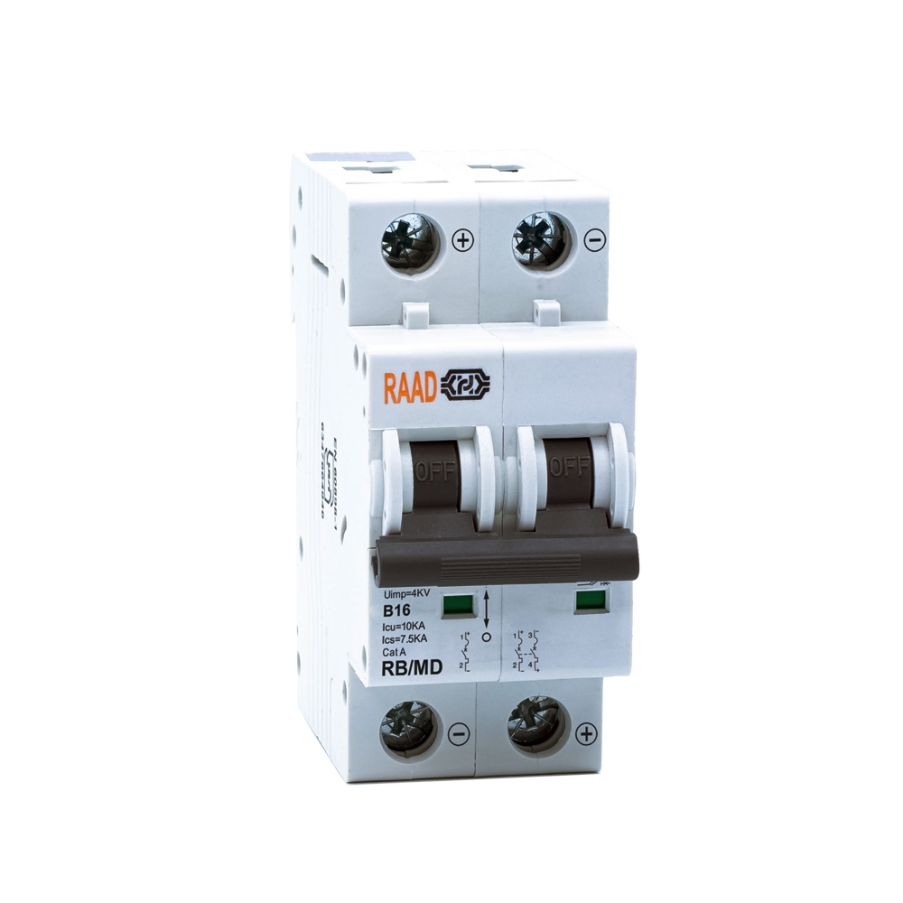 Raad DC Miniature Circuit Breaker Model RB/MD-2P B16A-10kA