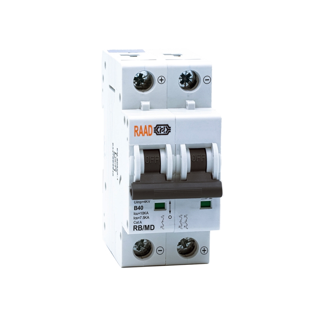 Raad DC Miniature Circuit Breaker Model RB/MD-2P B40A-10kA