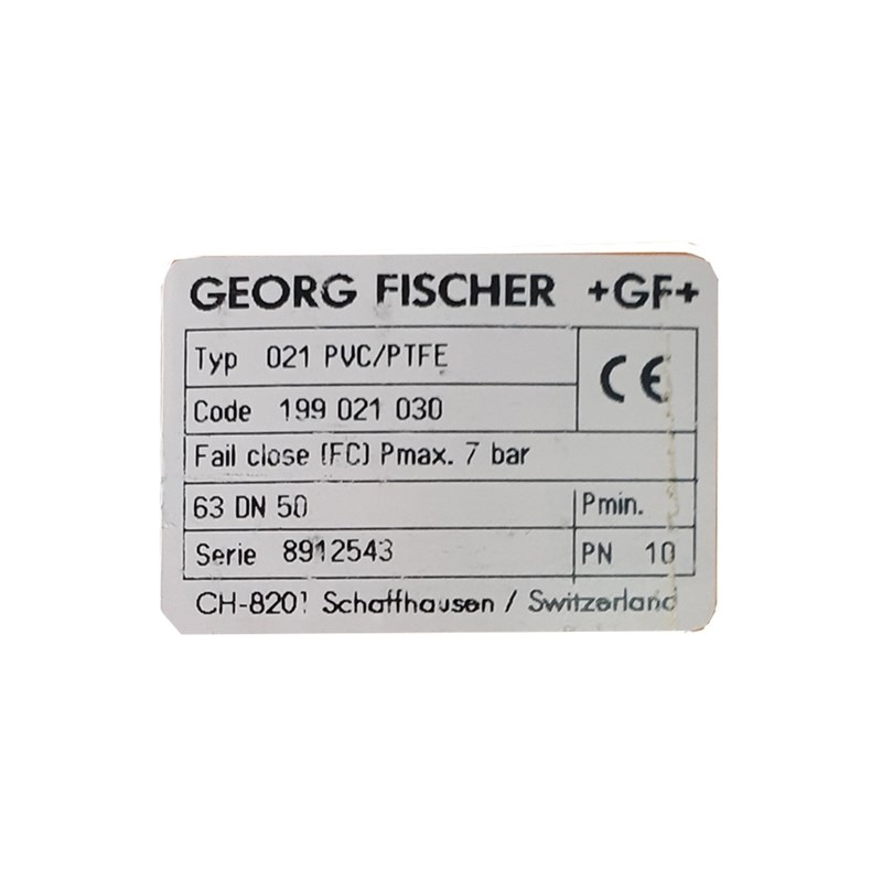 شیر دیافراگمی پنوماتیک جورج فیشر( مدل 021 PVC/PTFE)	