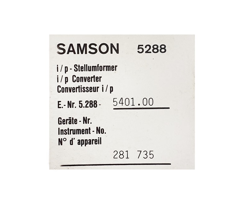 مبدل جریان به فشار سامسون (مدل 5401)