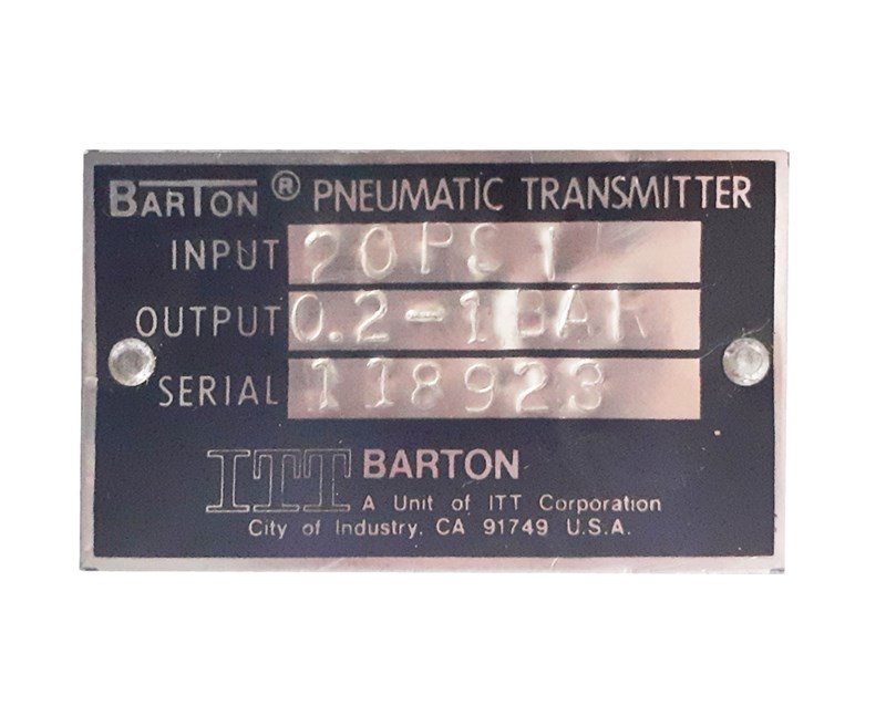 ترانسمیتر اختلاف فشار پنوماتیکی بارتون