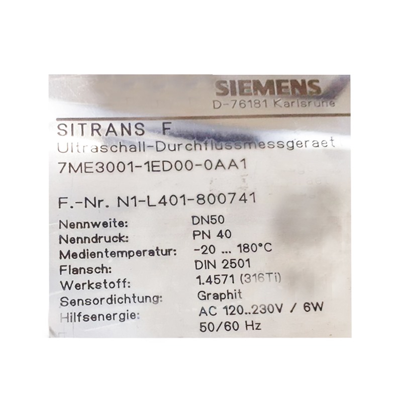 فلومتر التراسونیک زیمنس سری SITRANS F مدل 7ME3001