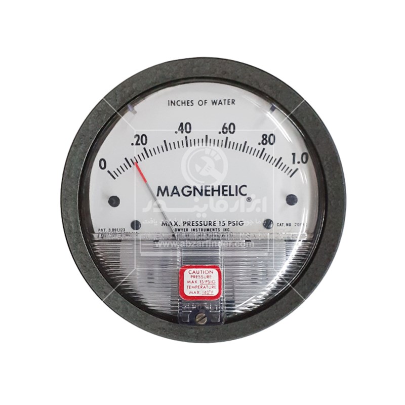 گیج اختلاف فشار مگنهلیک دوایر (Dwyer) 1 اینچ آب مدل 2001 