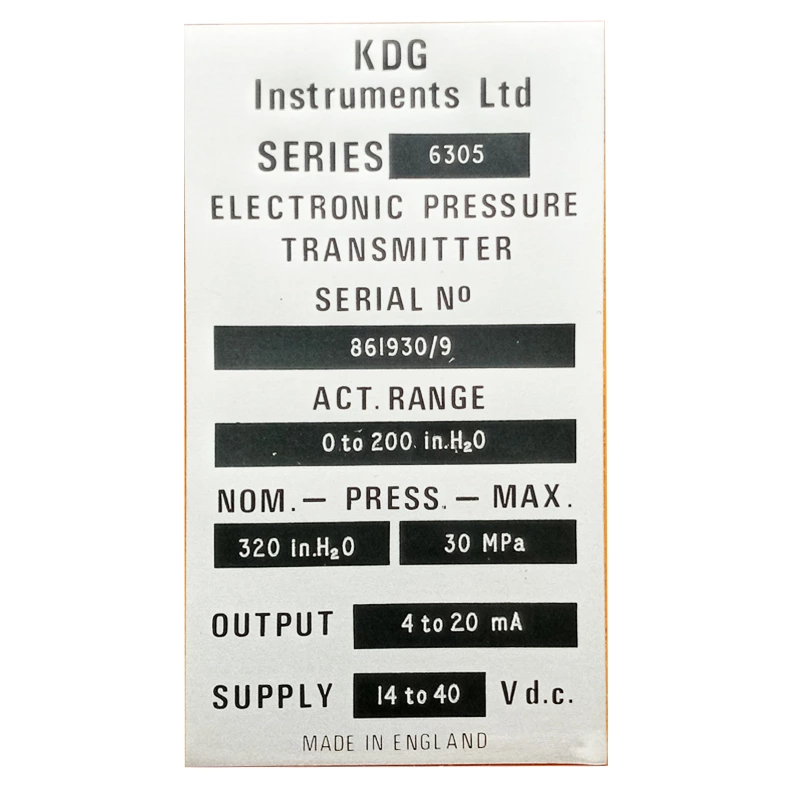 ترانسمیتر اختلاف فشار KDG سری 6305