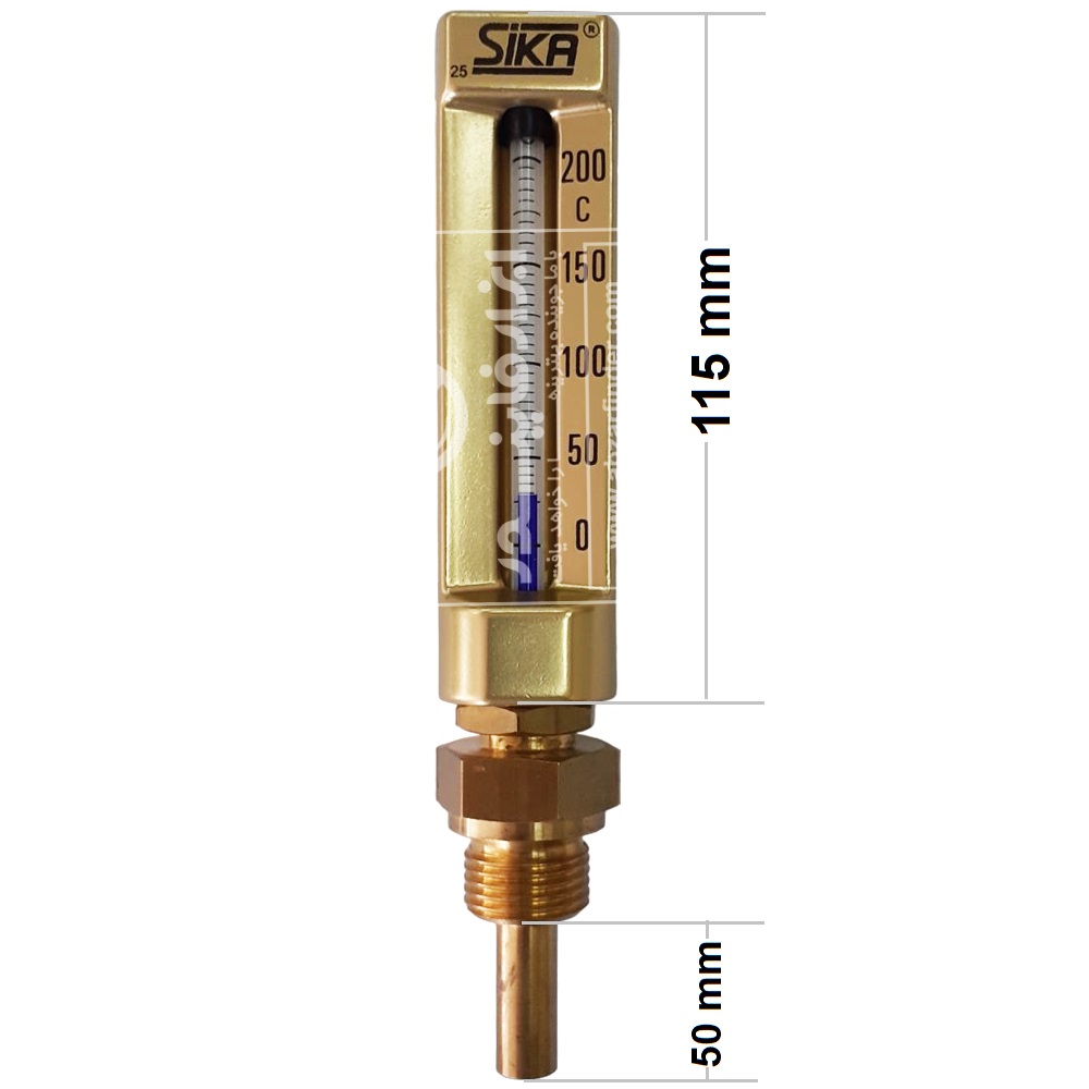 تصویر  ترمومتر الکلی  اتصال از زیر برند سیکا (0 تا 200 درجه سانتی گراد)