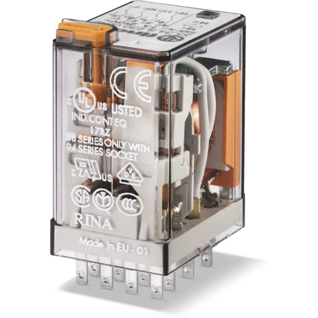 رله 4 کنتاکت 110VDC 7A فیندر مدل 553491100094