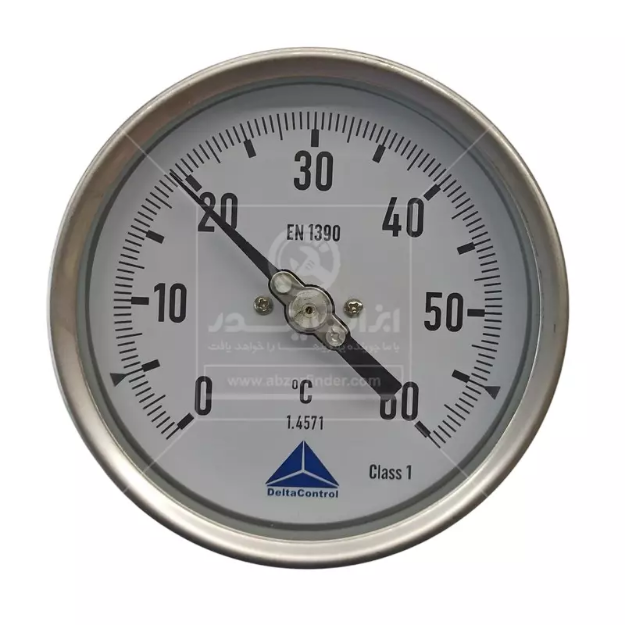 ترمومتر تاشو صفحه 10 سانت  دلتا کنترل  رنج 0 تا 60 درجه سانتی گراد   