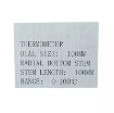 ترمومتر صفحه 10 سانت دلتا کنترل رنج 100  درجه سانتیگراد  و طول 100 میلی متر    