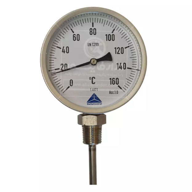 ترمومتر صفحه 10 سانت دلتا کنترل رنج 160  درجه سانتیگراد  و طول 200 میلی متر   