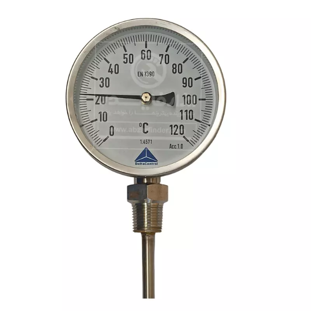 ترمومتر صفحه 10 سانت دلتا کنترل رنج 120  درجه سانتیگراد  و طول 200 میلی متر    
