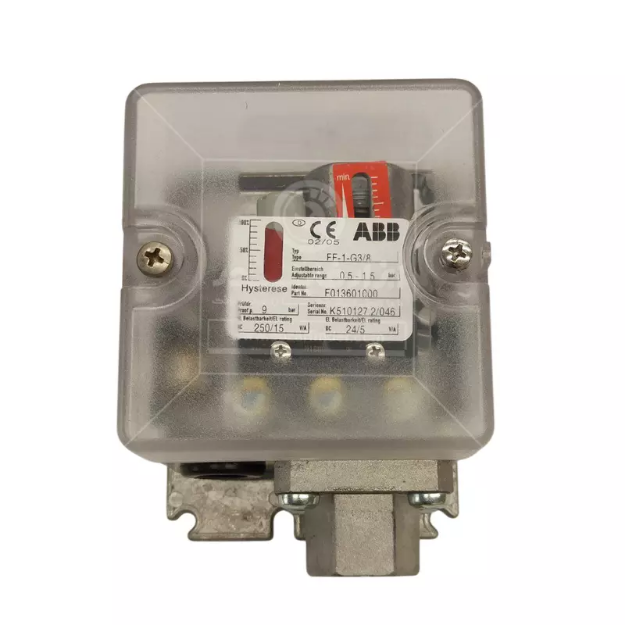 پرشر سوئیچ کانکشن آلیاژ آلومینیوم ABB مدل FF-1-G3/8  رنج 0.5 تا 1.5 بار