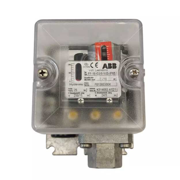 پرشر سوئیچ کانکشن آلیاژ آلومینیوم ABB مدل FF-10-G3/8  رنج 2 تا 16 بار 
