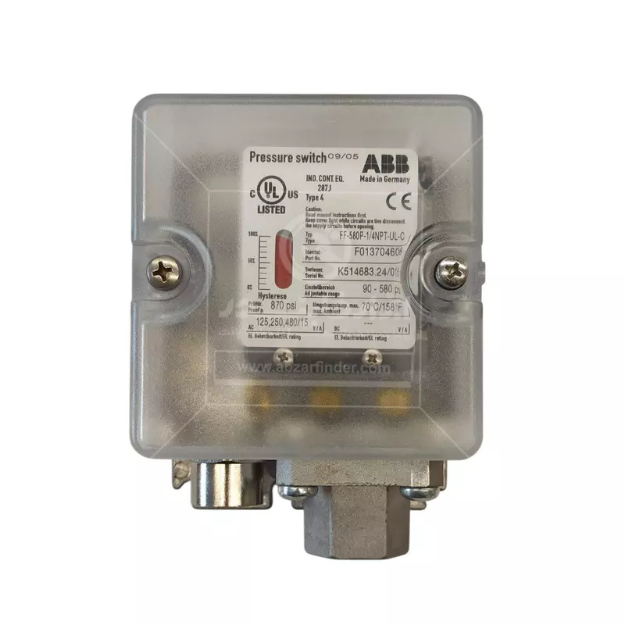 پرشر سوئیچ کانکشن آلیاژ آلومینیوم ABB مدل  FF-580P-1/4NPT