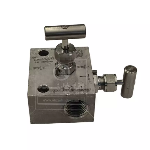 منیفولد دو شیر سوئیچ لاک مدل SS-V2BF8