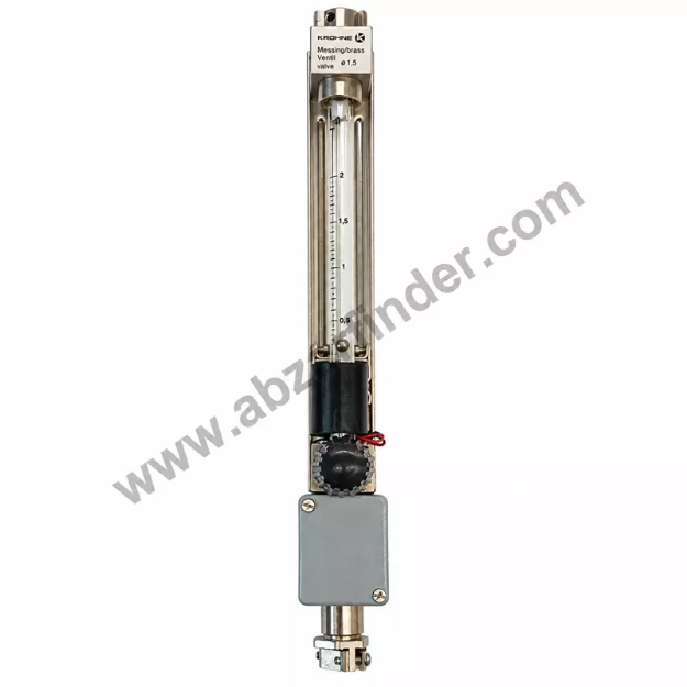فلومتر روتامتری هوا کرونه رنج 0.5 تا 2 Nl/min با شیر تنظیم