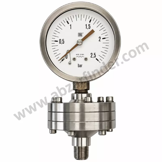 گیج فشار دیافراگمی نووا فیما رنج 0 تا 2.5 بار